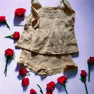 Two piece top and shorts